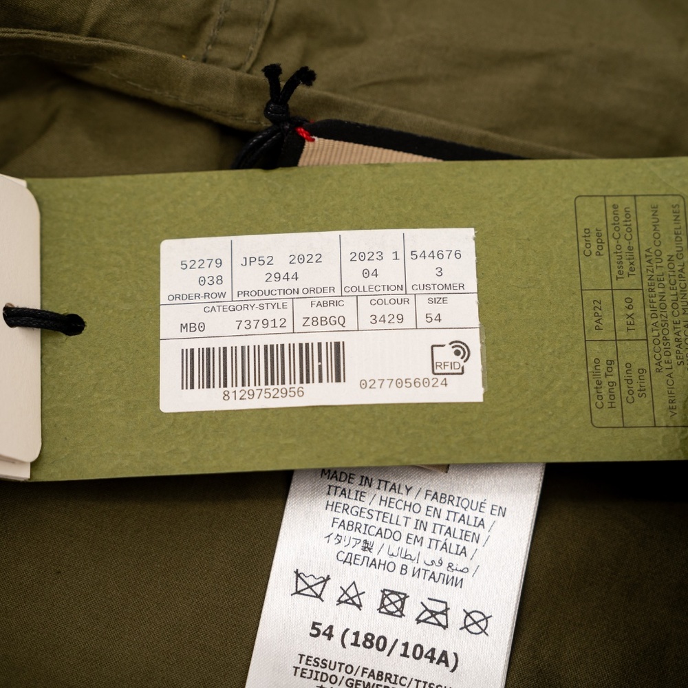 size 54 XXL - Gucci Waxed cotton adjustable length jacket Hooded Parka Green - Picture 12 of 12